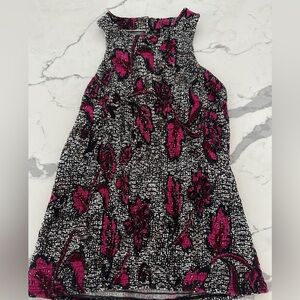 INC International Concepts purple floral ribbed tank size medium